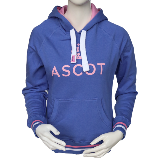 Ladies Ascot Logo Hoodie - Blue/Pink
