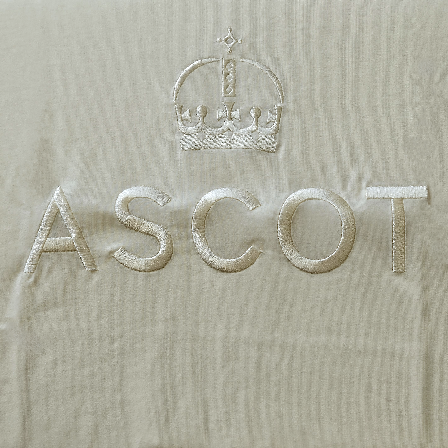 Ascot Embroidered T-Shirt - Ecru