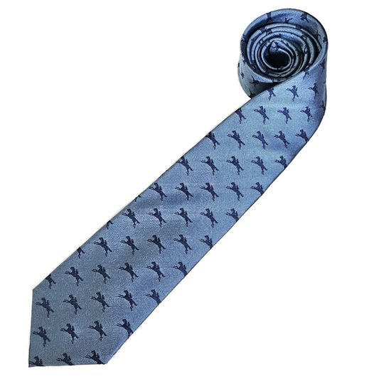 Fox & Chave Horses Tie - Light Blue