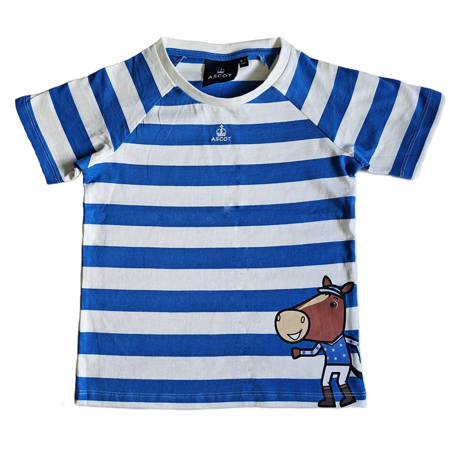 Children's Scotty Stripe T-Shirt - White/Blue