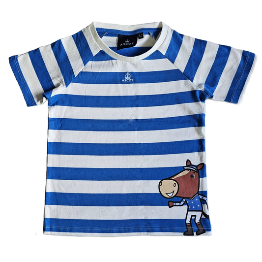 Children's Scotty Stripe T-Shirt - White/Blue