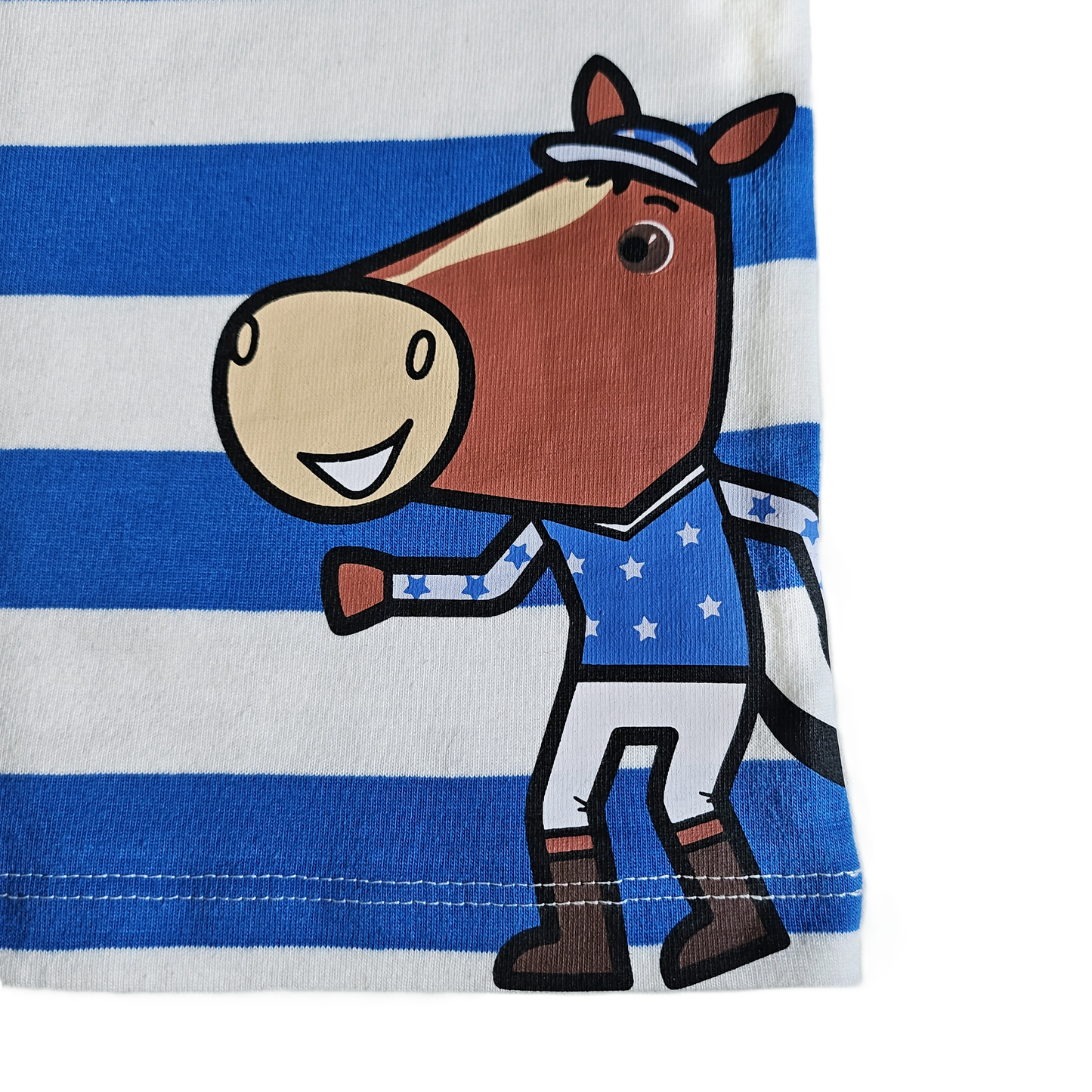 Children's Scotty Stripe T-Shirt - White/Blue