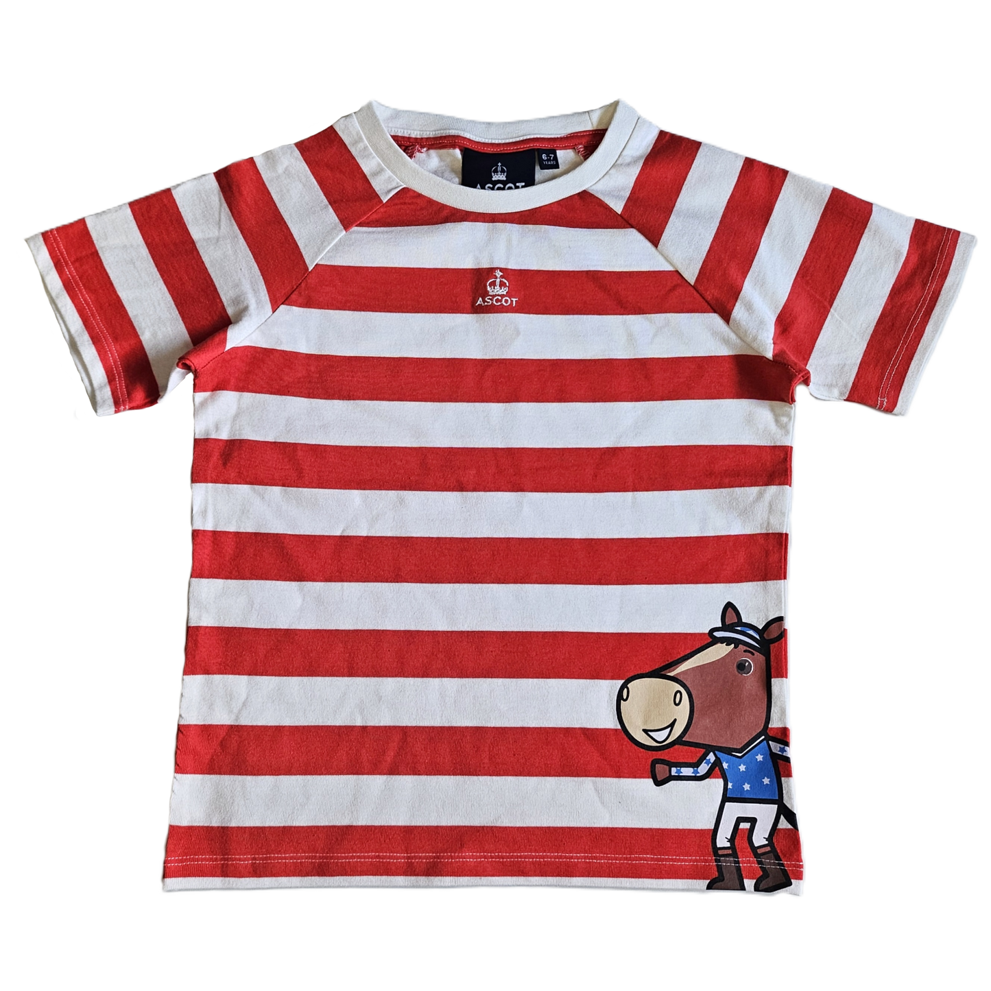 Children's Scotty Stripe T-Shirt - Red/White