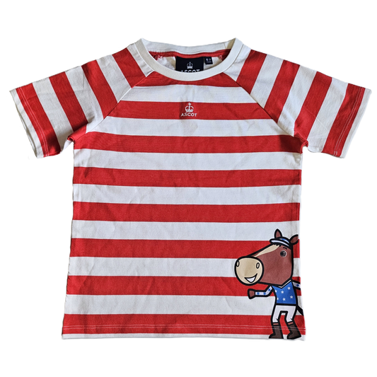 Children's Scotty Stripe T-Shirt - Red/White