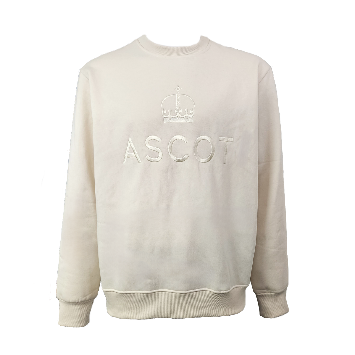 Ascot Embroidered Sweatshirt - Ecru