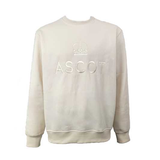 Ascot Embroidered Sweatshirt - Ecru