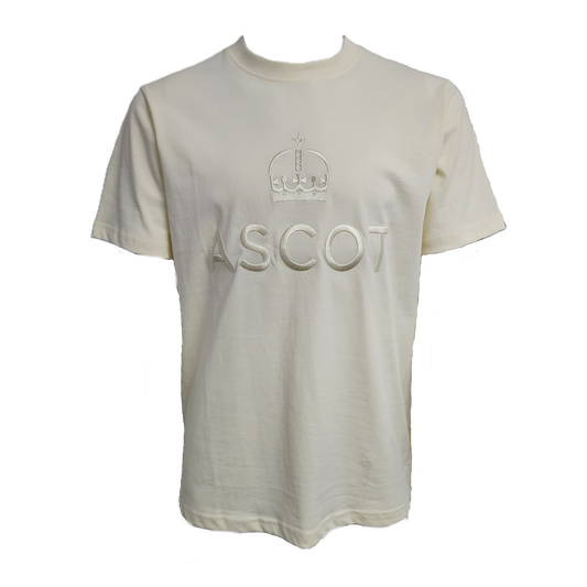 Ascot Embroidered T-Shirt - Ecru