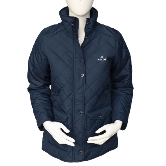 Ladies Quilted Jacket with Ascot Logo