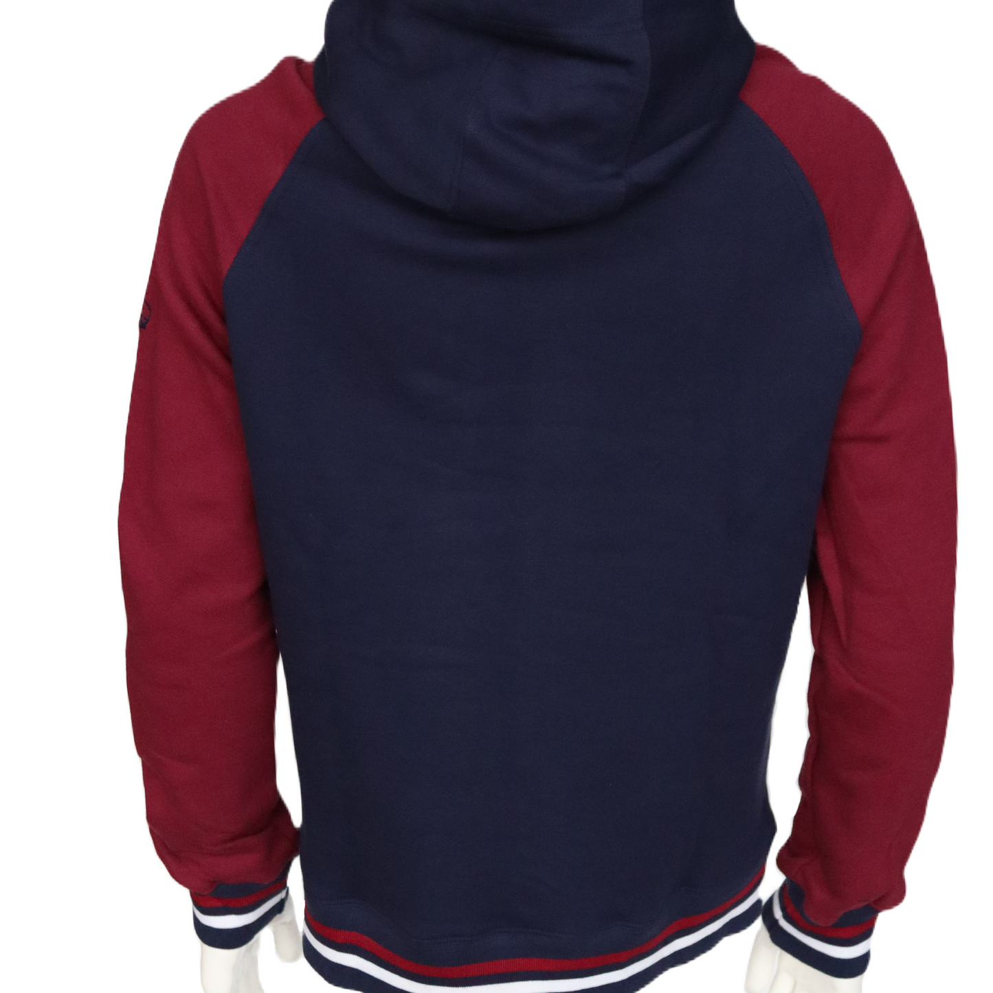 Mens Ascot Logo Hoodie - Navy/Burgundy