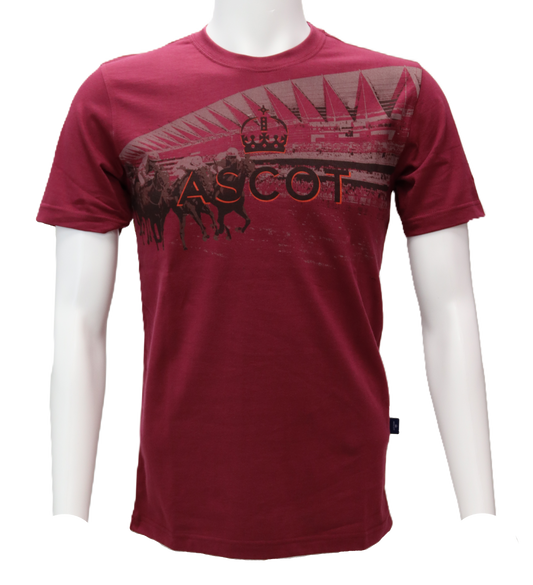 Mens Grandstand T-Shirt - Burgundy