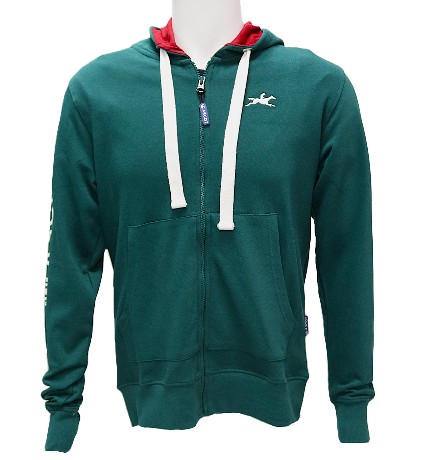 Ascot Zippered Hoodie - Green