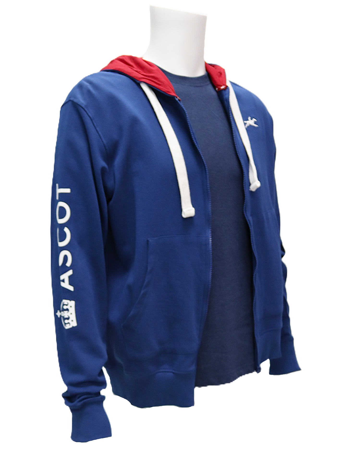 Ascot Zippered Hoodie - Blue