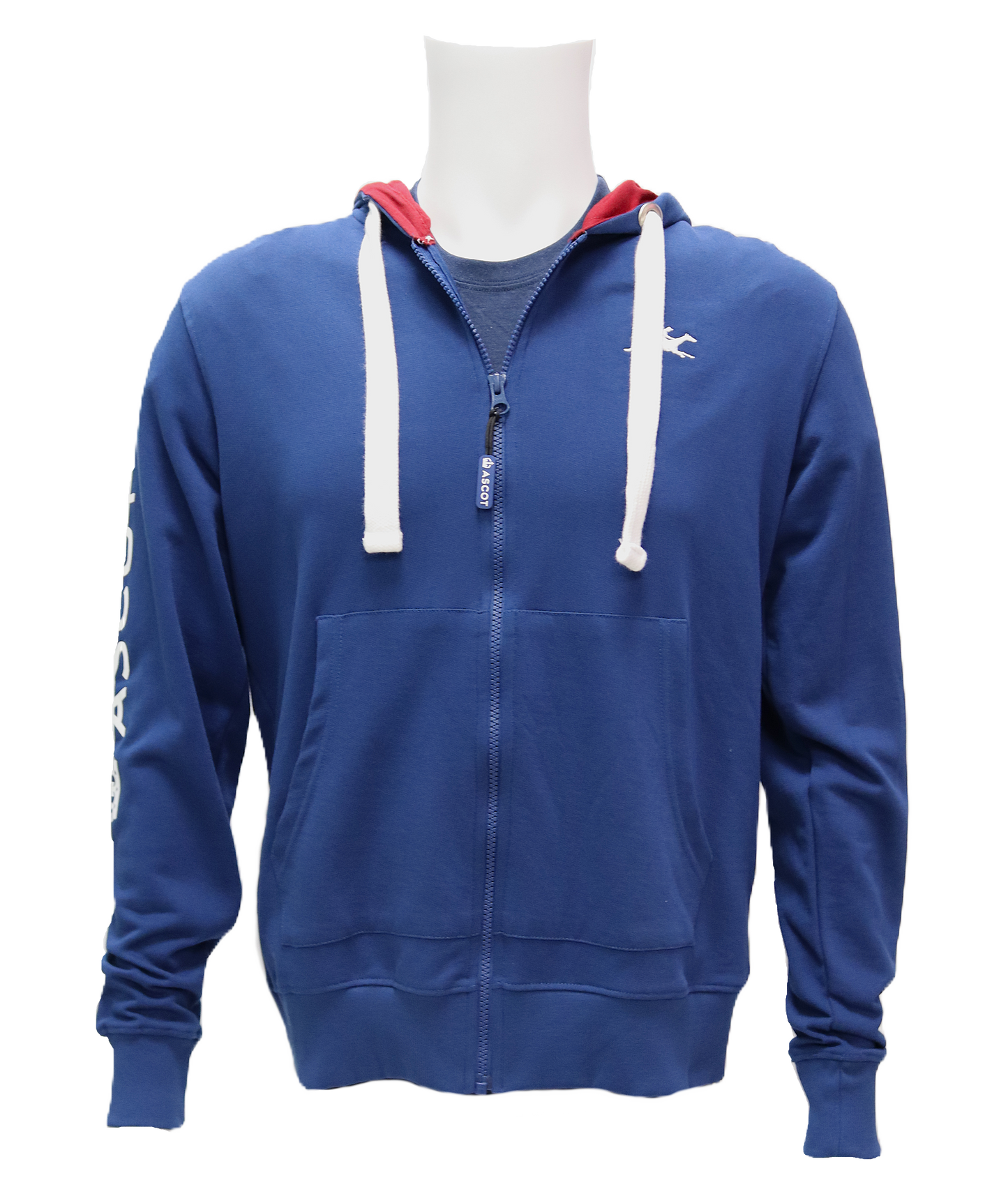 Ascot Zippered Hoodie - Blue