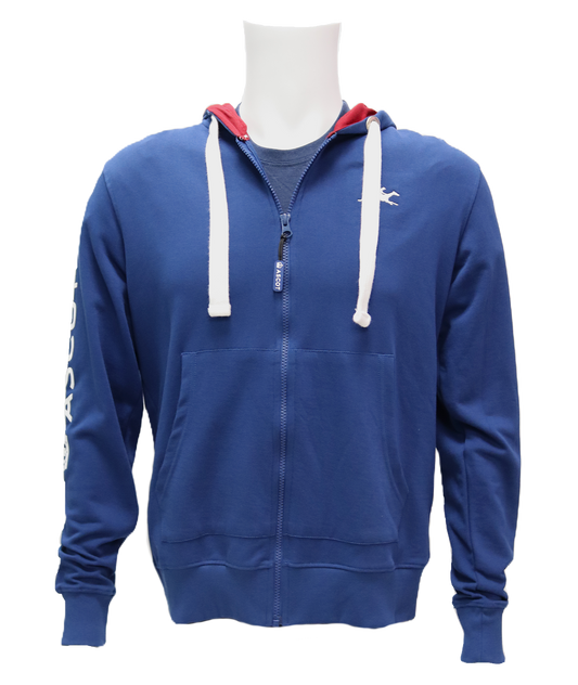 Ascot Zippered Hoodie - Blue