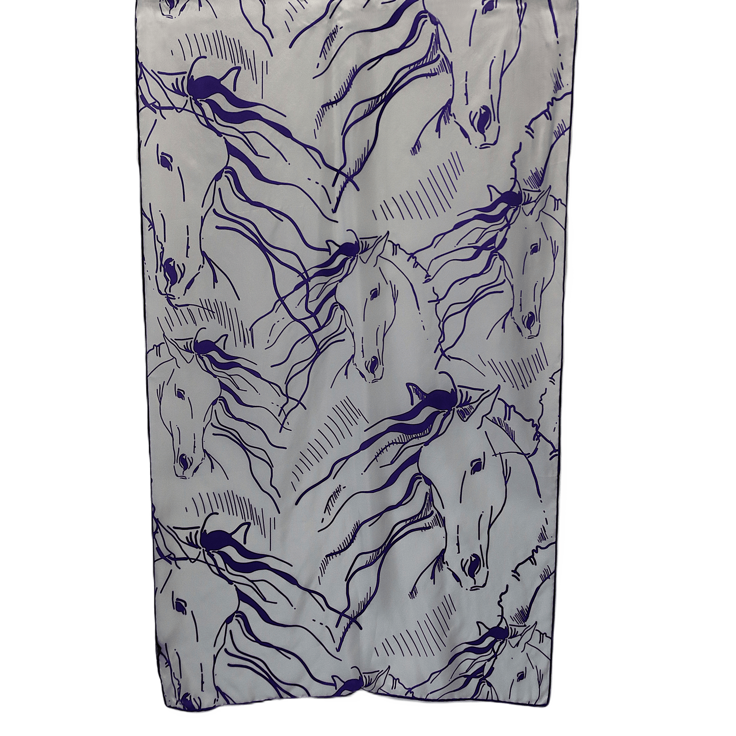 Graphic Horse Scarf - White/Purple