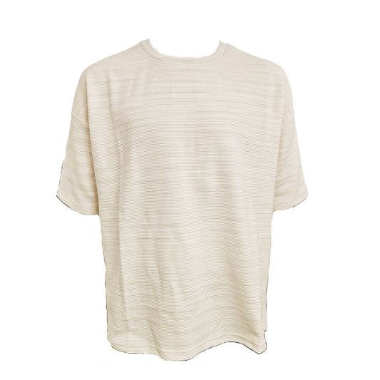 Ascot Textured T-Shirt - Ecru