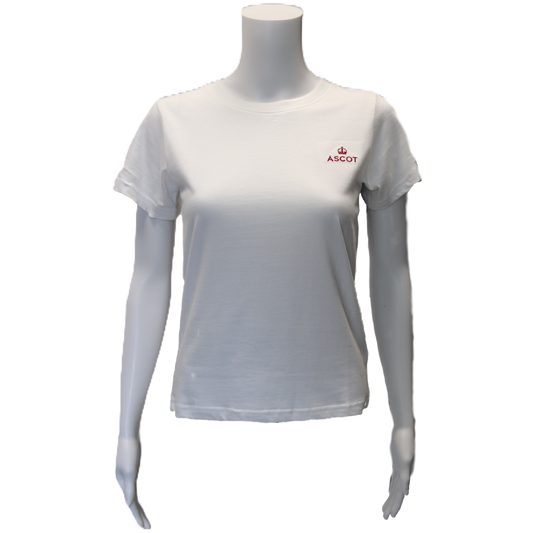 Ascot Logo T-Shirt - White/Pink