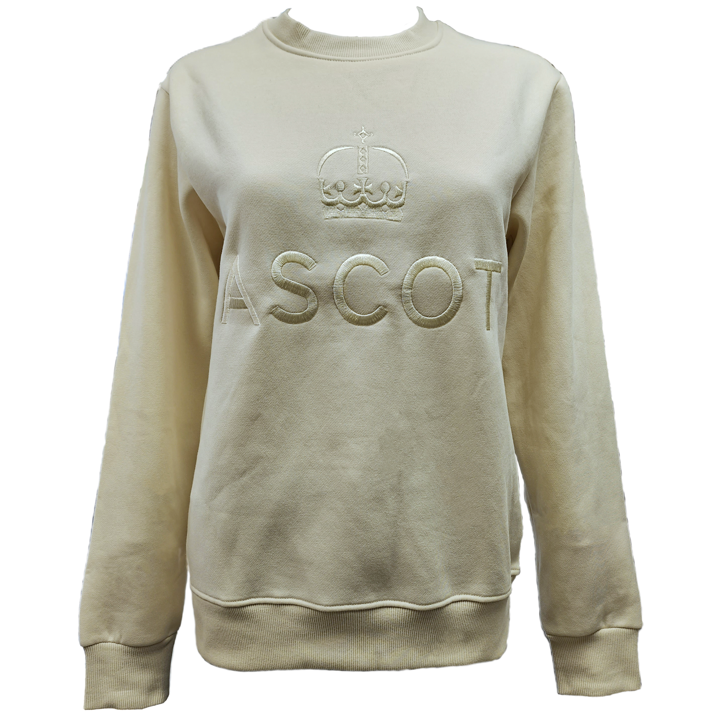 Ascot Embroidered Sweatshirt - Ecru