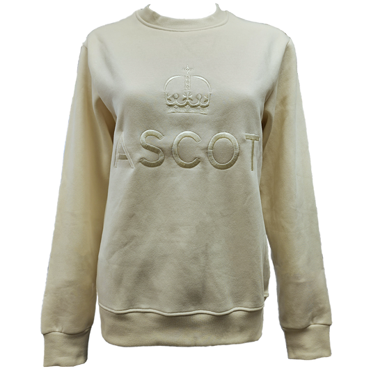Ascot Embroidered Sweatshirt - Ecru