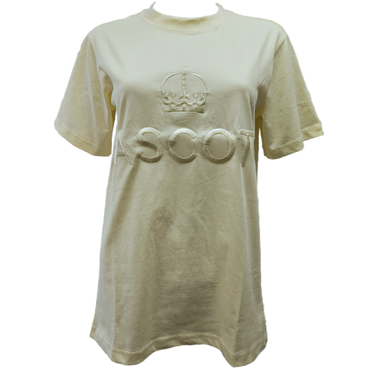 Ascot Embroidered T-Shirt - Ecru