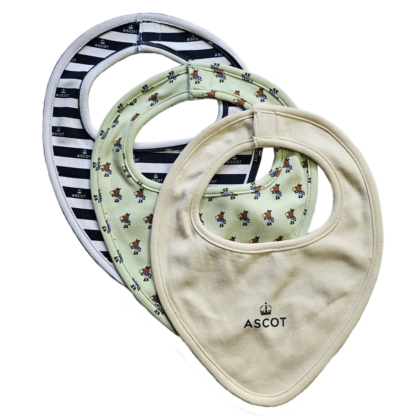 Ascot Dribble Bib - Pack of 3