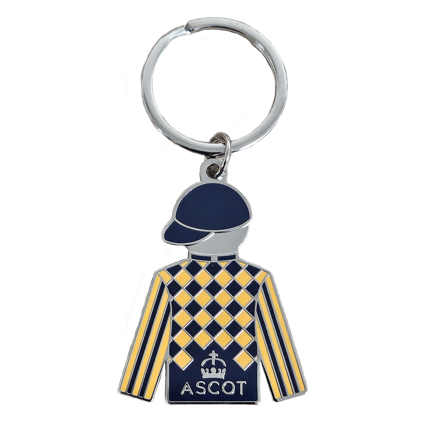 Orange & Black Jockey Silks Keyring