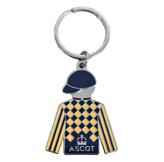 Orange & Black Jockey Silks Keyring